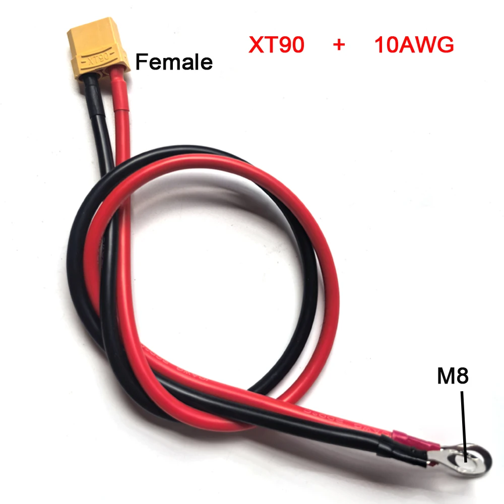 XT60 X90 auf M8 O-Ring-Ösen-Batterieanschluss-Stecker-Kabel 10/12AWG Ladeanschluss für RC Lipo-Akku FPV Racing – Detail 7