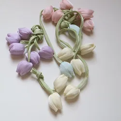 3pc/lot DIY Embroidered Flower Tulip Patches for Clothing Embroidery Crochet Patches Bags Decorative Parches Applique
