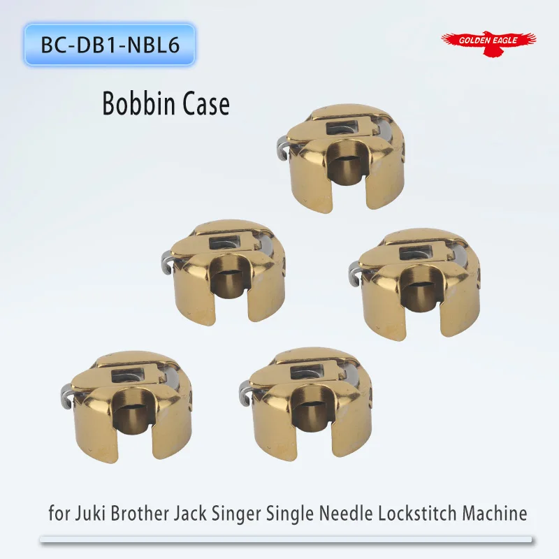 BC-DB1-NBL6 (52237NBL)  Titanium Plating Golden Bobbin Case For Single Needle Lockstitch Sewing Machine with NBL Spring