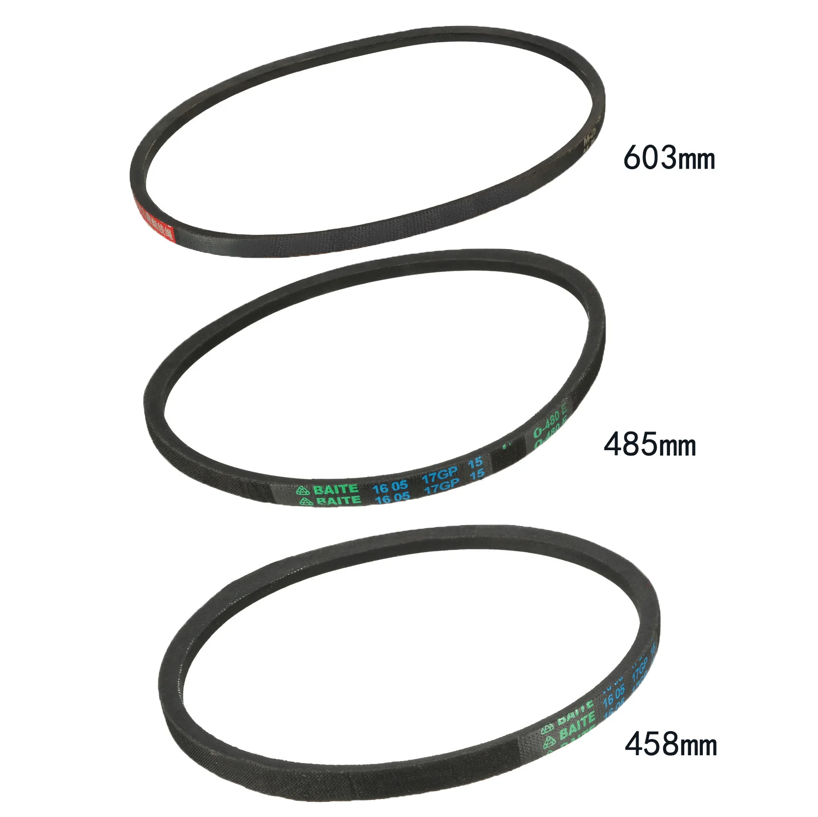 1Pcs O-450/O-480/M-25 10x6mm Rubber Washing Machine Drive V Belt Transmission Belt Replacement Inner Perimeter 458mm 485mm 603mm