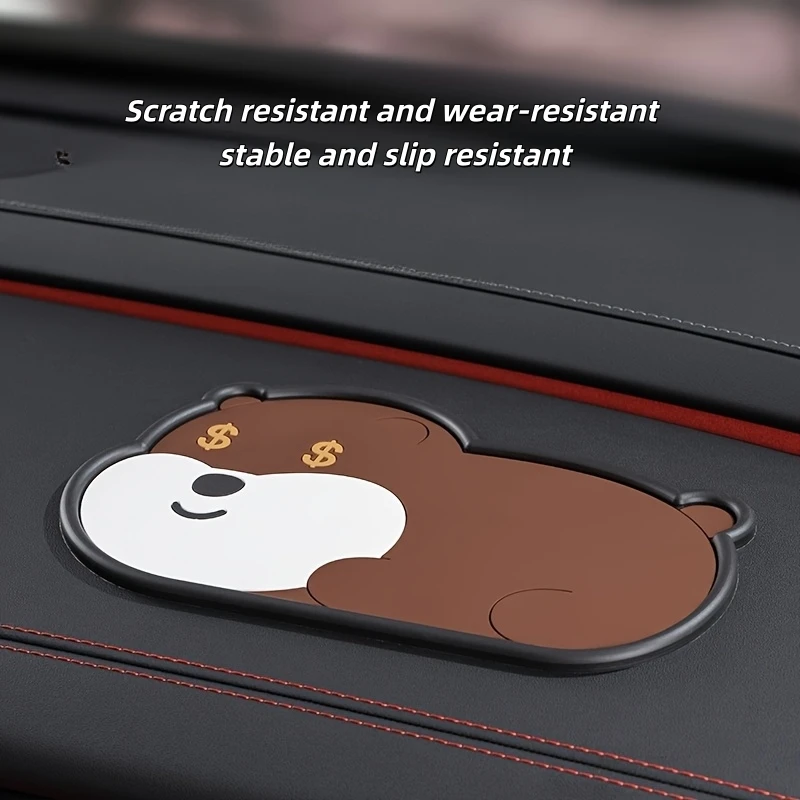 Cute Cartoon Car Anti-Slip Mat, High-Quality Pvc Dashboard Anti-Slip Mat, Wear-Resistant and Scratch-Resistant, Perfect for Holding Keys, Cell Phones, and Small Items, Fun Car Interior Decoration Accessories