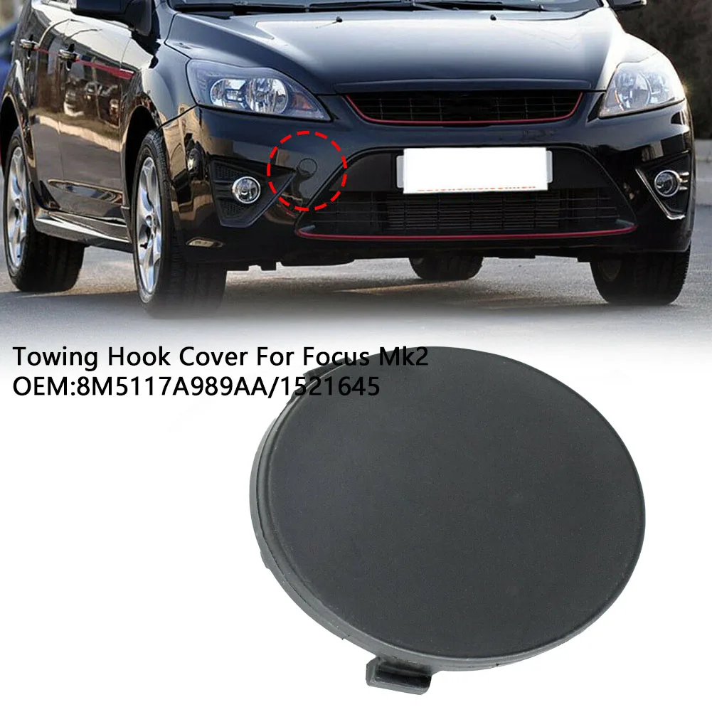 

High Quality New Practical Useful Car Tow Hook Cover Towing Eye 1521645 8M5117A989AA Accessory Auto Front Bumper Plastic