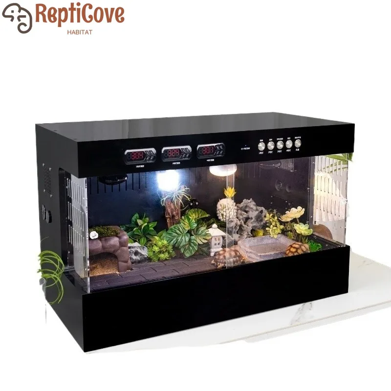 

Контейнер для кормления рептилий, предназначенный для сухопутных черепах и домашних рептилий, термостатируемый террариум с дренажом в основании, изолированный домик для животных.