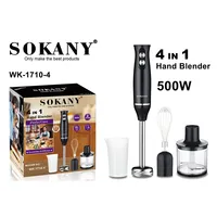 Hand Blender 4-in-1 Multi-Purpose Electric Mixer Suitable for Kitchen Meat Grinder, Food Processor, Shredder