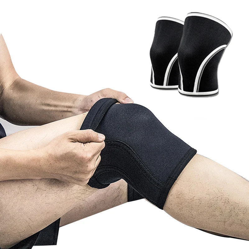 1Pcs Squat 7mm Knee Sleeves Pad Support Adults Men Women Gym Sports Compression Neoprene Knee Protector Cross Fit Weightlifting