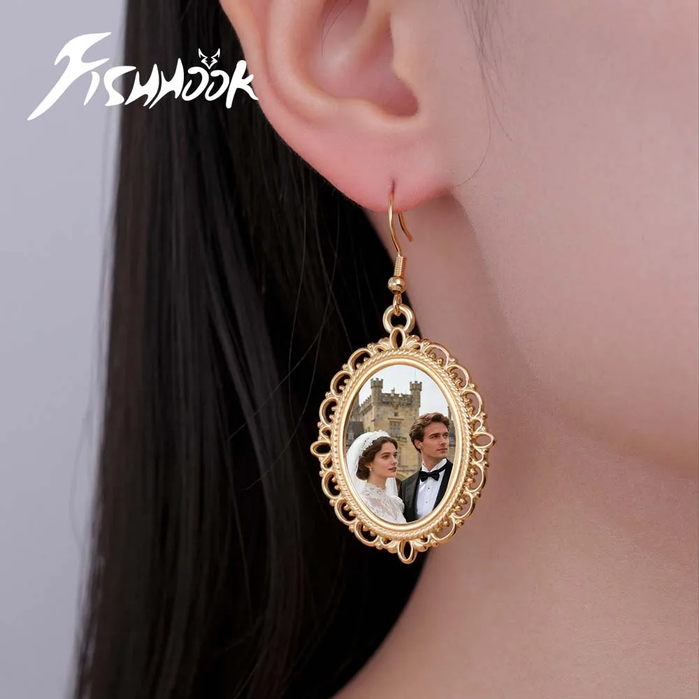 

Филигранные роскошные серьги с принтом королевы по запросу, серьги-капли на заказ, индивидуальный подарок для женщин и девочек, ювелирные изделия из нержавеющей стали