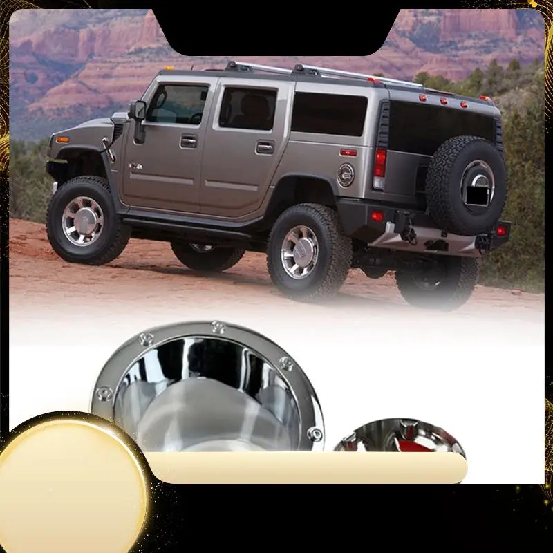 

For Hummer H2 2003-2009 Car Fuel Door Bezel Gas Tank Cover Moulding Trim Chrome Cap Hatch Oil Filler Decorative Spare Parts-A74F