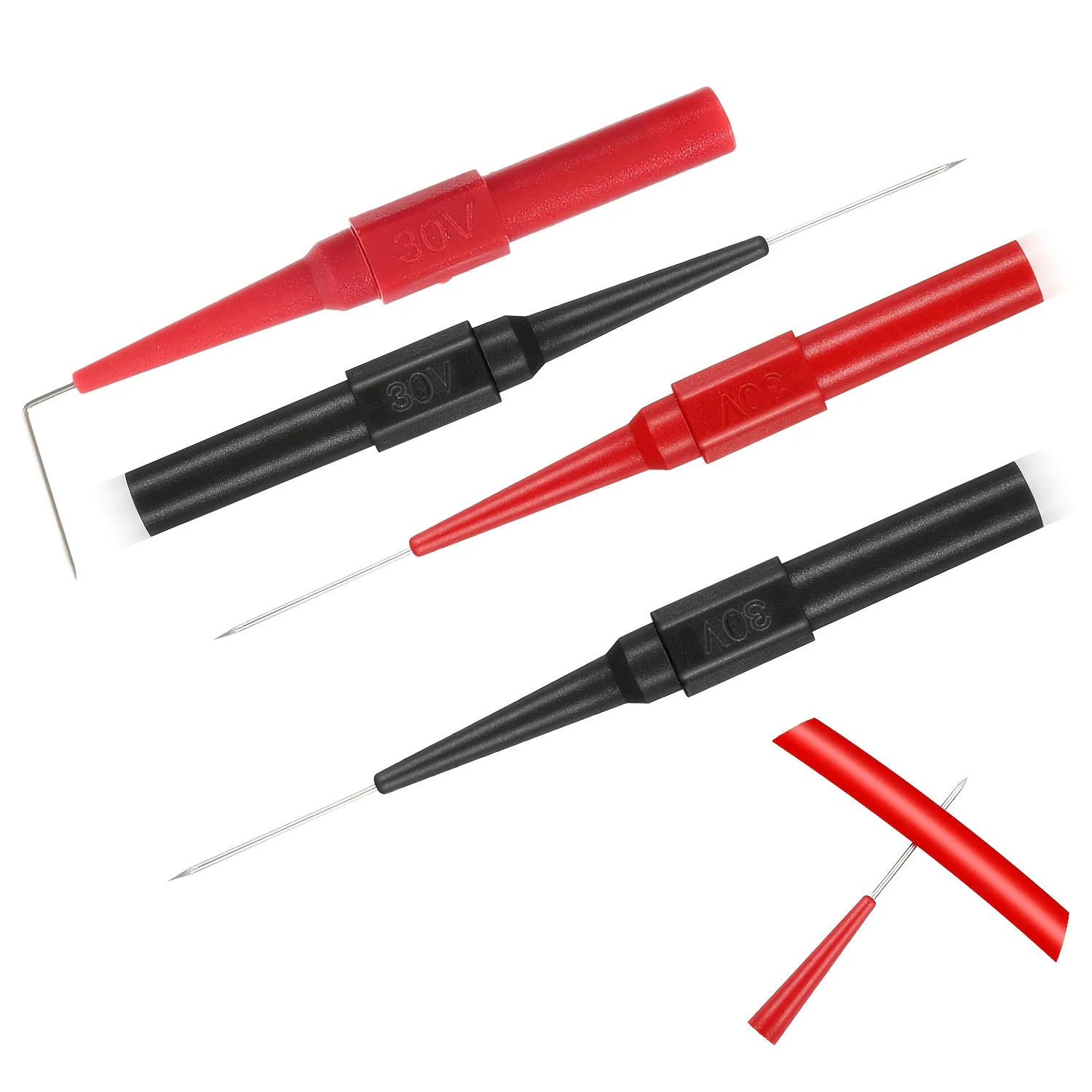 

Гибкие зонды для измерения напряжения, изгибаемые тестовые щупы из ПВХ с разъемом 4 мм, тестеры цепей для диагностики и ремонта автомобилей, электрические тестеры.