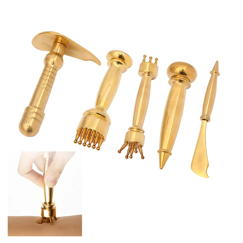 

Pure Copper Meridian Massage Stick Trigger Point Body Massager Brass Meridian Scraping Board Muscle Relaxation Acupoint Pres Pen