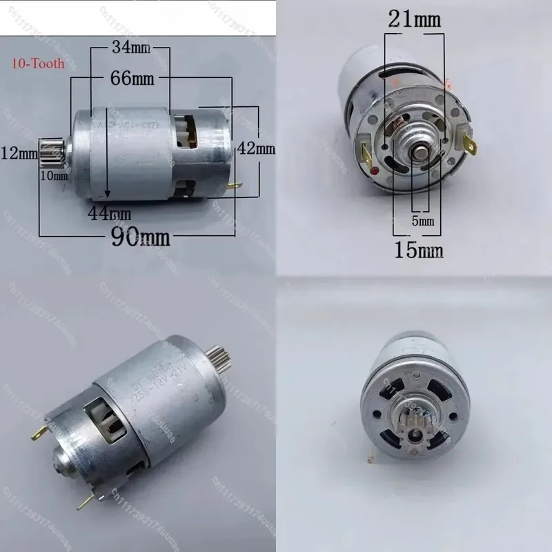 775 DC Motor 10 Tooth Gear Fit for Lawn Mower 6 Inch Chainsaw 4 Inch Mini Saw Replacement Parts Power Tool Accessories