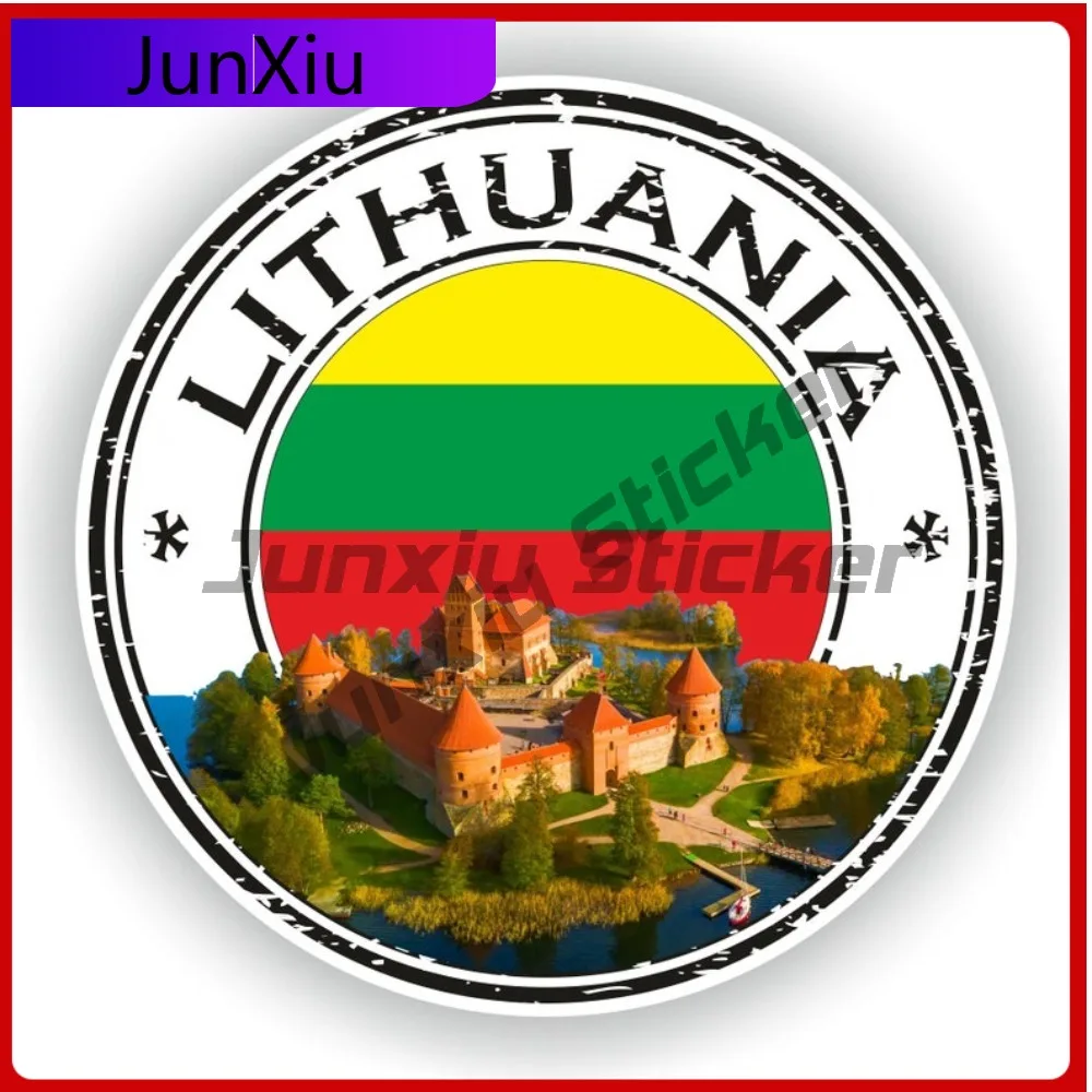 

Lithuania Seal Round Flag Stylish Exterior Vehicle Accent Ideal On Suv Truck Camper Exterior Surfaces