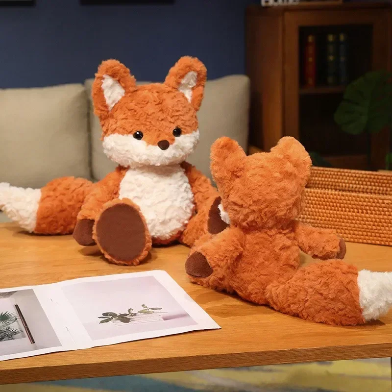 Niedliches Flauschiges Fuchs-Plüschtier Weiche Cartoon-Orange-Füchse Gefüllte Puppe Baby-Beruhigungsspielzeug für Kinder – Detail 16