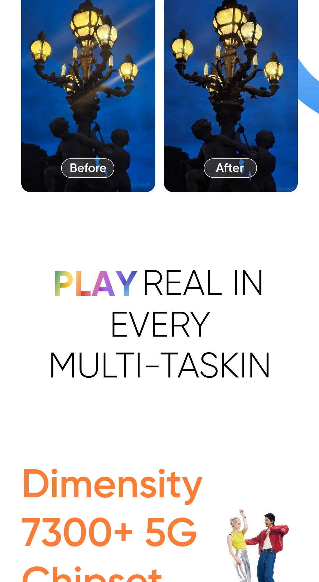 realme 15 5G Smartphone 6500mAh 45W Processor 6.77"144Hz AMOLED Display NFC Dimensity 7300+