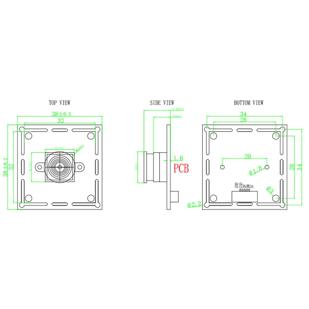 IMX258 Industrial Camera Module with 12MP 4K HD USB Driver Free UVC 30fps Auto-focusing for Document Shooting Face Recognition