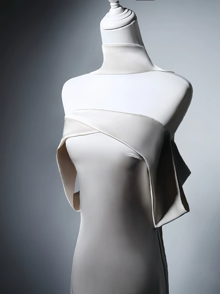 Robe de soirée en satin pour femmes, rubans de soie, sans bretelles, longueur au sol, sirène, célébrité de mariage, longue robe maxi, robes d'occasion formelles