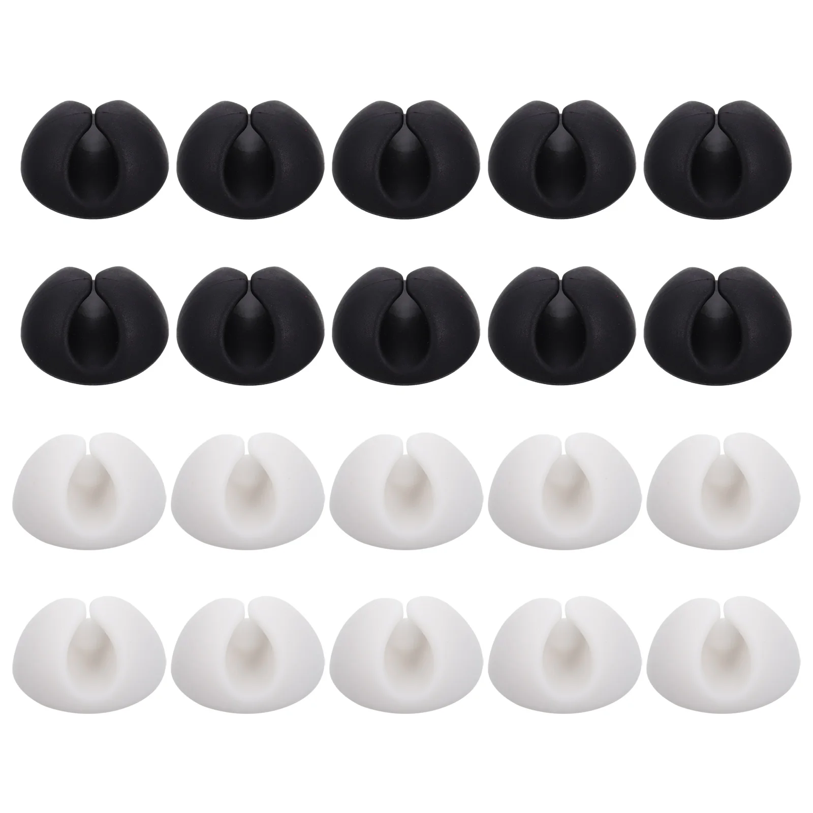 

20 Pcs Cable Holders Wire Fixer for Cords Management USB Charging ganizer Desk TPR Appliances Flexible Adhesive Keeper