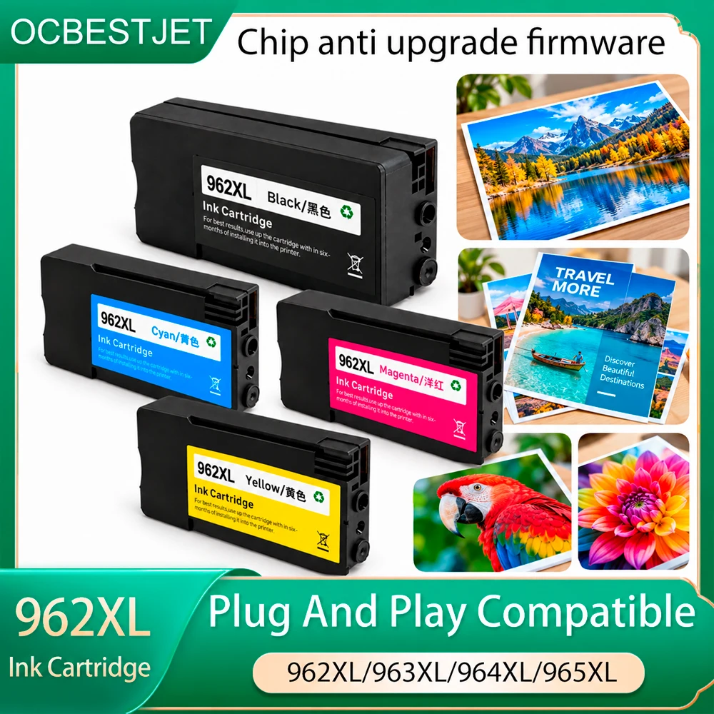 1 Set 962XL 963XL 964XL 965XL Ink Cartridge for HP OfficeJet Pro 9015e 9010 9025e 9015 9025 9018e 9025e 9020 Printer Newest Chip