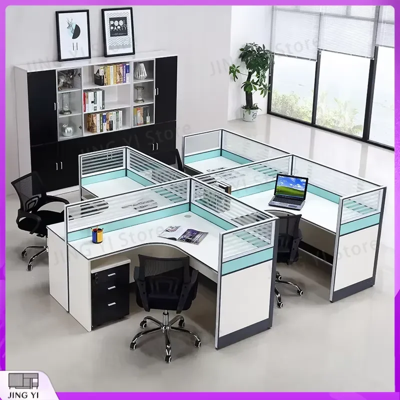 Simple Office Desk Workstation with Screen Partition for Staff Workspace Wholesale Ergonomic Computer Desk Lab Table