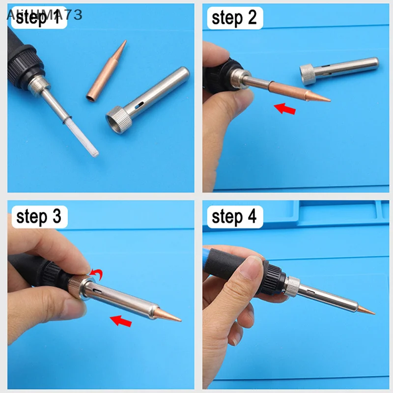 

5Pcs 2025 New Solder Iron Tips Set Welding Equipment Accessories Lead-free Copper 900M-T-B For Soldering Station High Quality