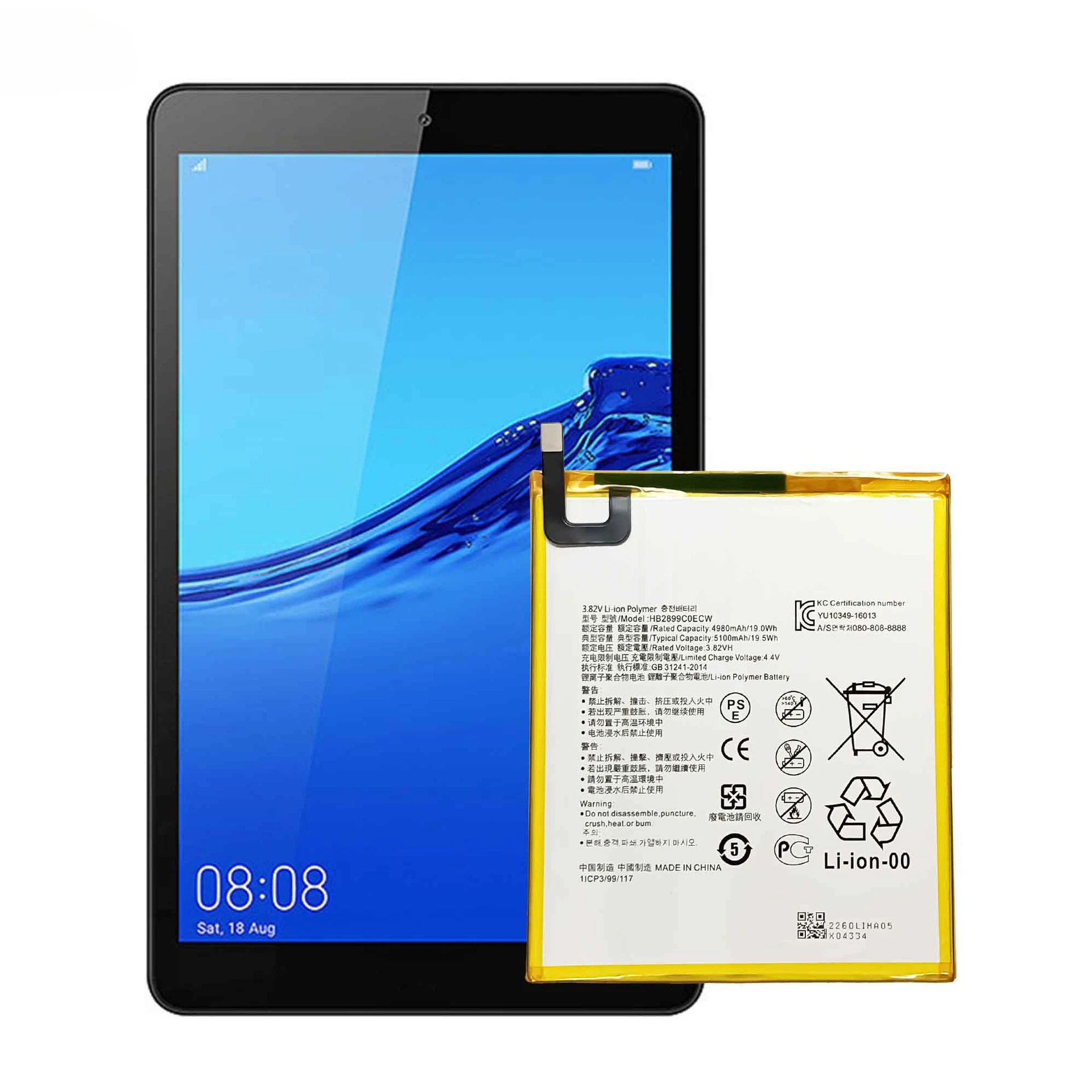 5100mAh HB2899C0ECW Tablet Battery for Huawei MediaPad T5 10 AGS2-L09 AGS2-W09 AGS2-L03 AGS2-W19 for MediaPad M3 8.4