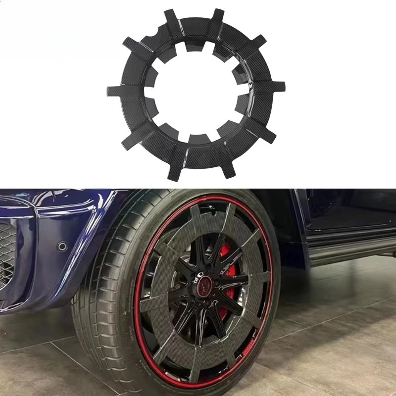 Class 22 Inch Real Carbon Fiber Car Wheel Hub Cover Trim Protector 2019-2023