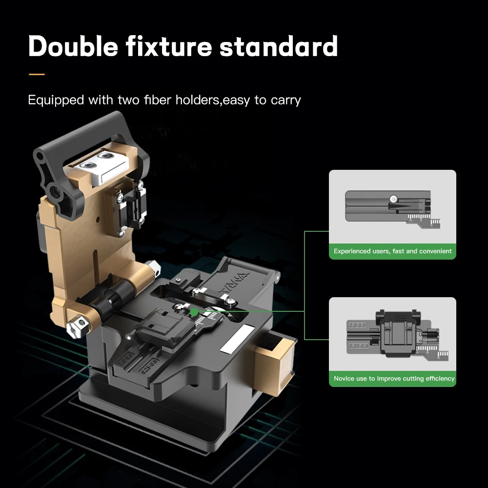 Handheld Optical Fiber Cleaver TAWAA FC-30 Double Fixture Standard Less than 0.5 Degrees (48000 times  blade life)