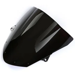 Motorcycle Black Double Bubble Windscreen Windshield Screen ABS Shield Fit For Kawasaki Ninja ZX6R 2009-2023 ZX-10R 2008-2010