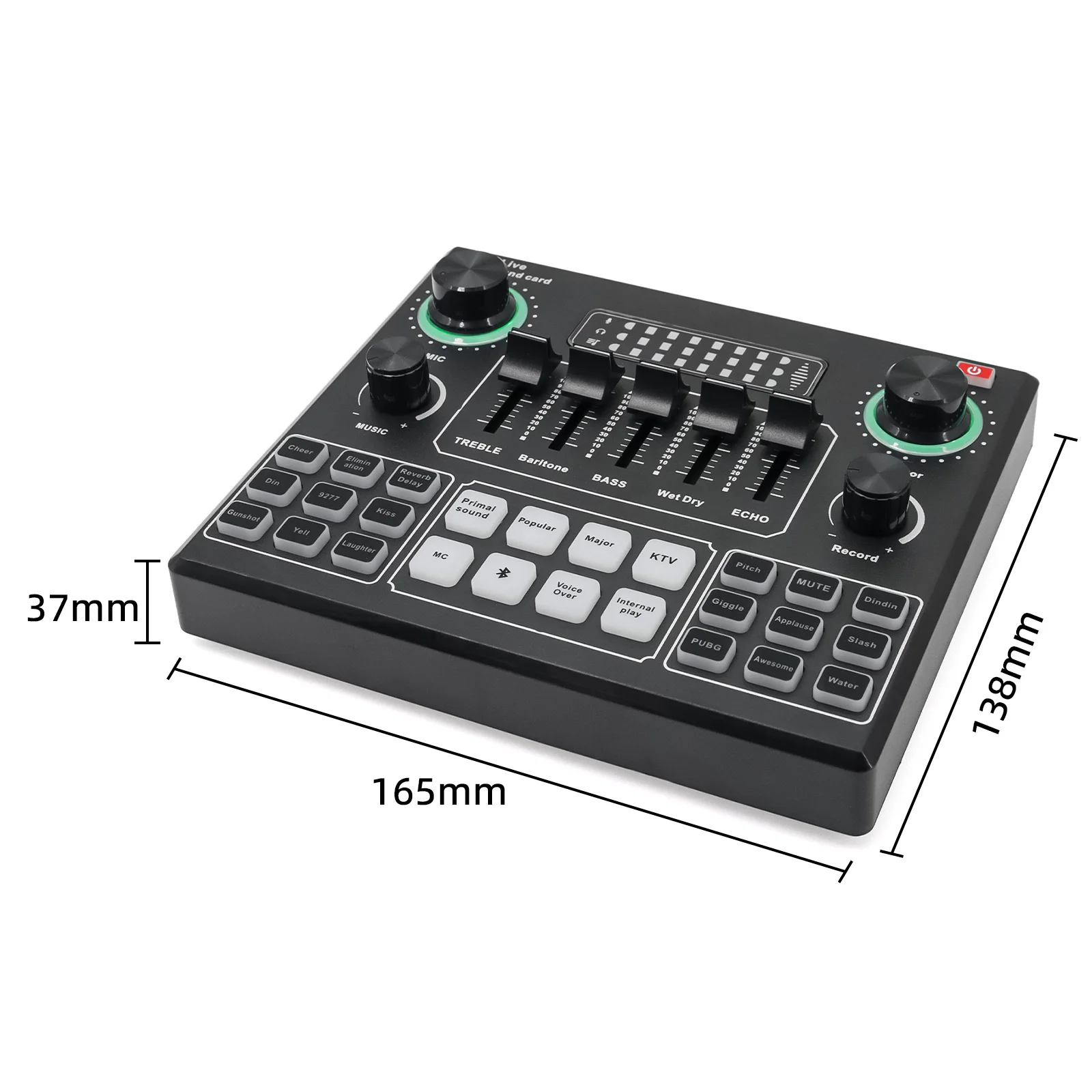 Live Sound Card and Audio Interface with DJ Mixer Effects and Voice Changer DJ Equipment Voice Mixer V9S Sound Card For Youtube