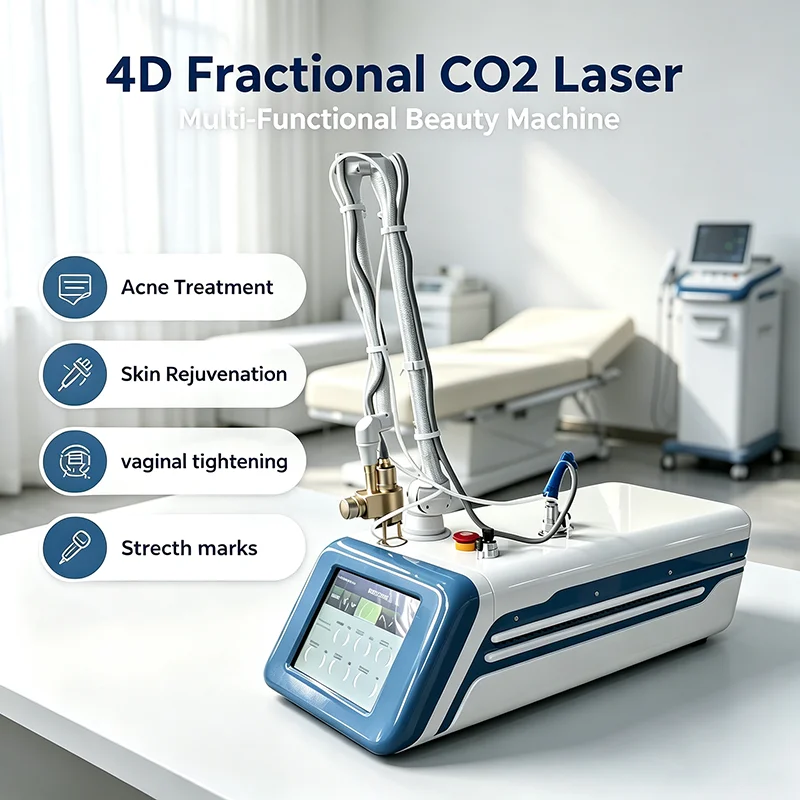 Fractional CO2 Equipment 4d Fotona Mini Skin Stretch Marks Treatment Device 60w Pigment Removal Face Lifting Beauty Device