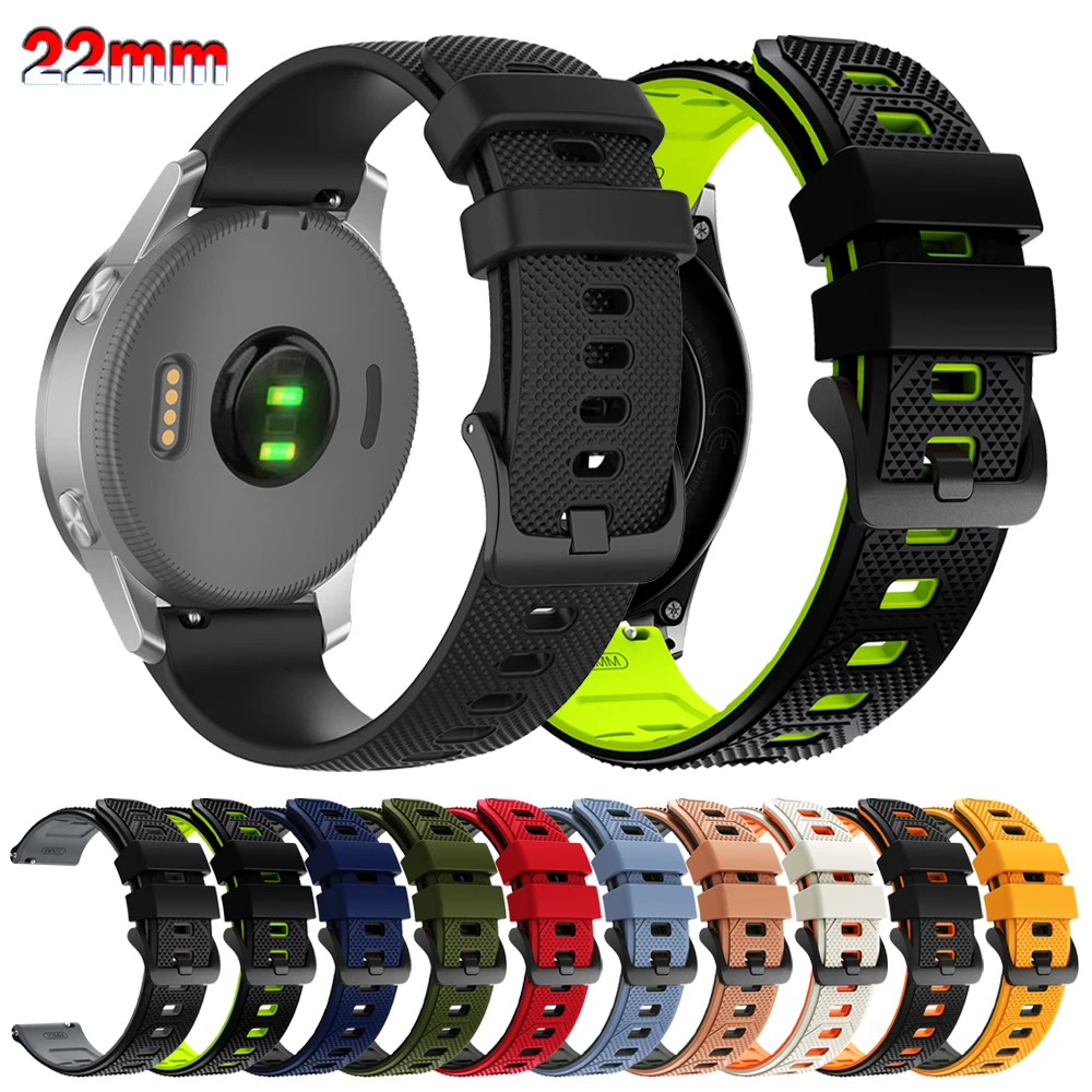 22mm Neues Silikonarmband für Garmin D2 Air X15/Venu 4 45mm 2 3 Armband für Garmin Forerunner 265/570/255 Music Sportbänder