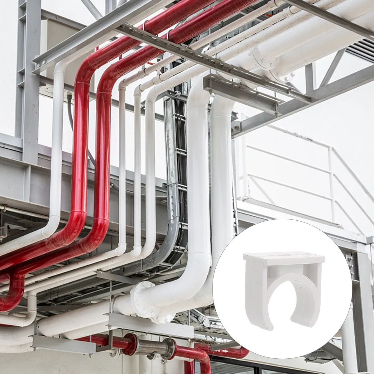 Durable White Clamp Pipe Support Talon Holder Easy Install PVC Clips for Thin Wall Hose Water Fuel Clamp - view 3