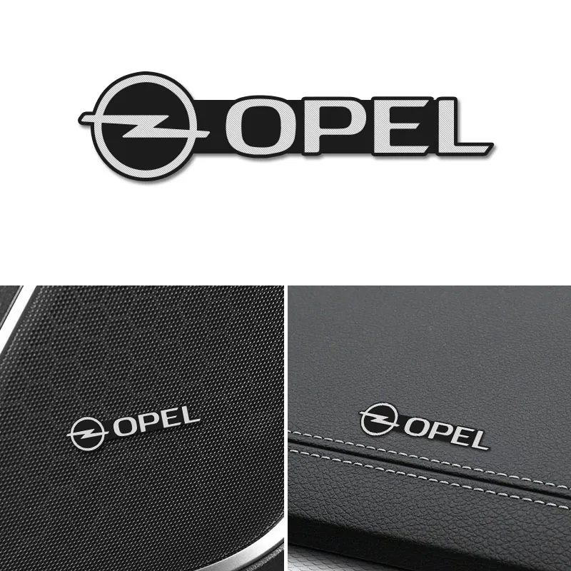 

10 шт. алюминиевые наклейки для салона автомобиля, эмблема аудиодинамика, значок для Opel Astra Grandland Corsa Mokka Frontera Insignia Zafira