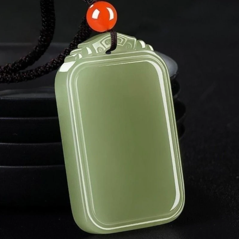 

Natural Green Jade Nothing-name Pendant, The Same Fashion Jade Brand for Men and Women