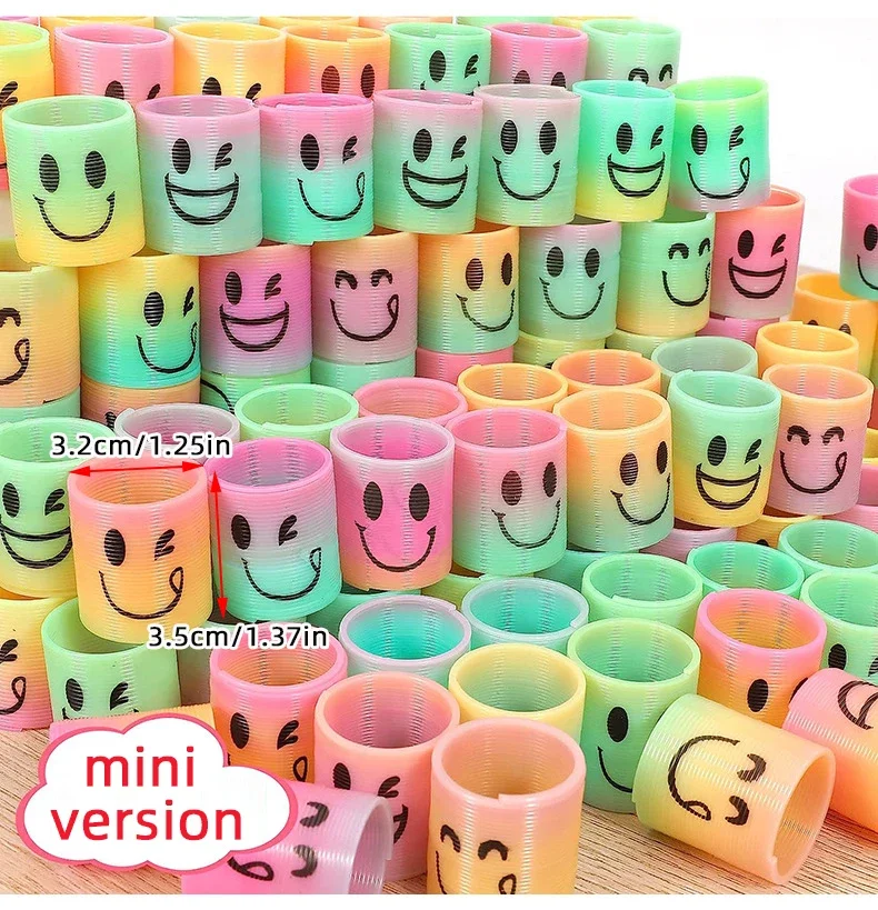 12/24PCS Regenbogen Magie Frühling Spielzeug Bunte Spule Party Gefälligkeiten für Kinder Geburtstag Pinata Füllstoffe Kindergarten Souvenir Geschenke groß – Detail 8