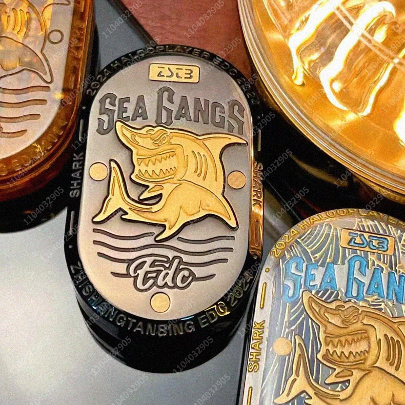 EDC グレートシャーク インフィニット フィジェットスライダー メタル フィジェットスピナー カードプッシュクリッカー ストレス解消 不安軽減 おもちゃ 大人向けギフト