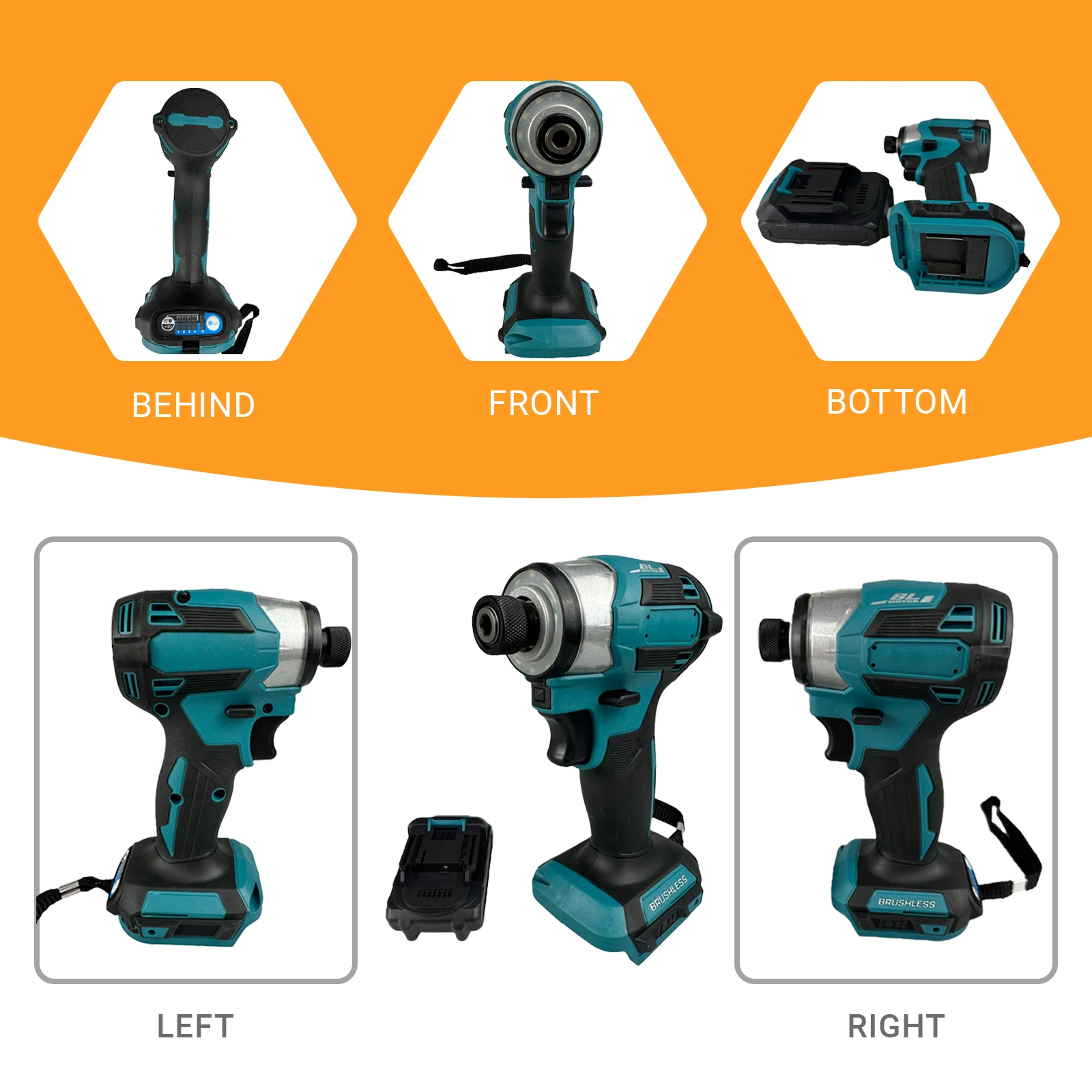Cordless Electric Screwdriver Impact Driver Lithium-ion Battery DIY Industrial Grade Charging Drill