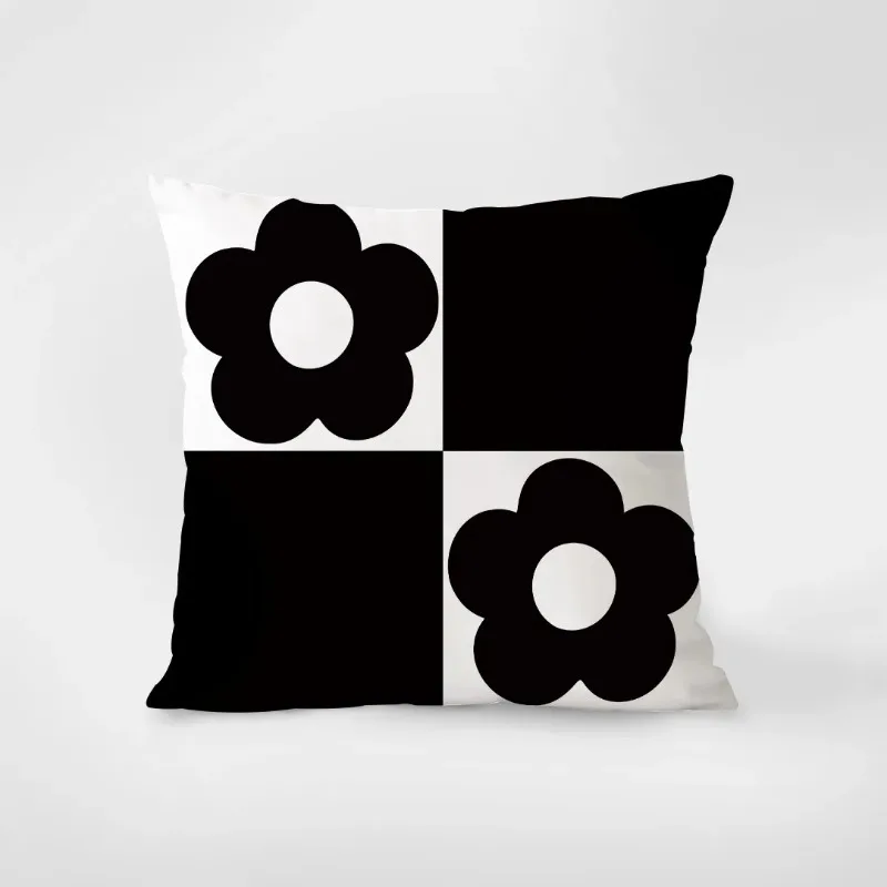 Black and White Light Luxury Simple Pillowcase Interior Decoration Office Living Room Home Pillowcase