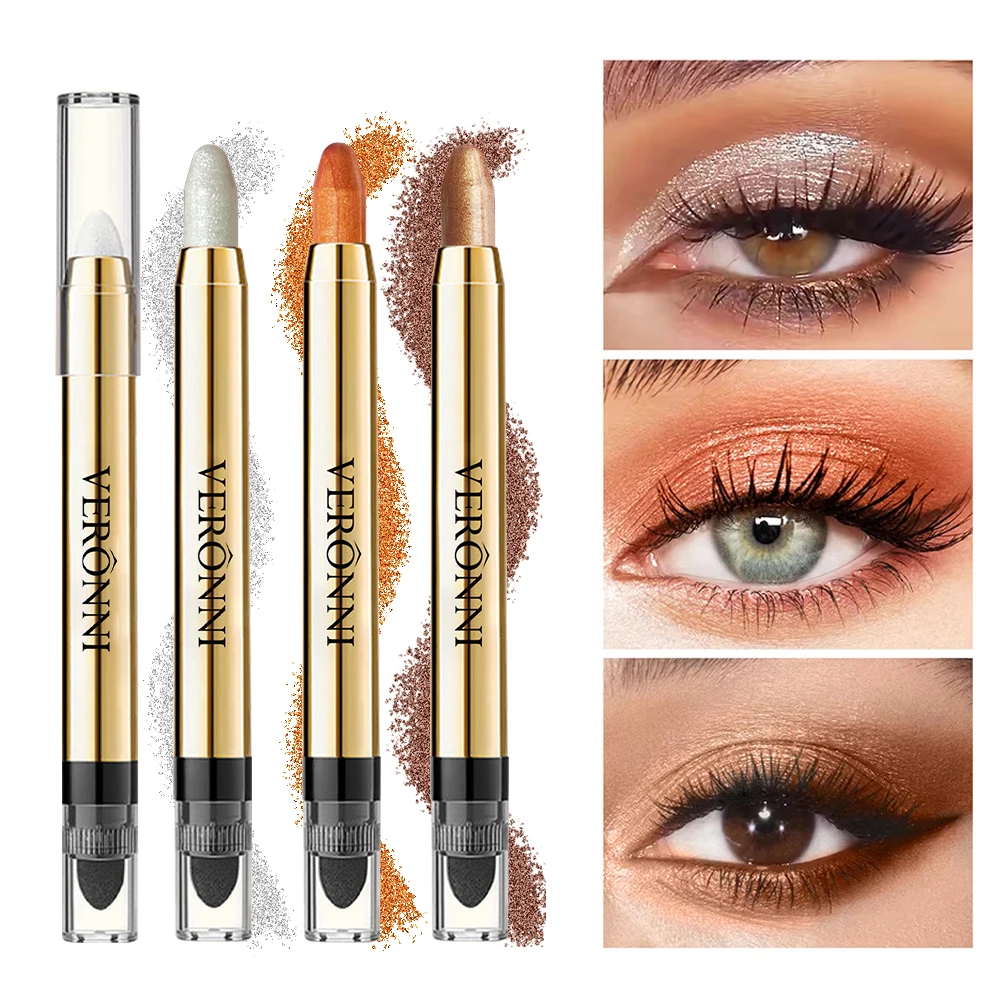 Waterproof Pearly Eyeshadow Pencil Stick 6 Colors Long Lasting Glitter Shimmer Eyeshadow Pen Eyeliner Stick Eyes Makeup Tools