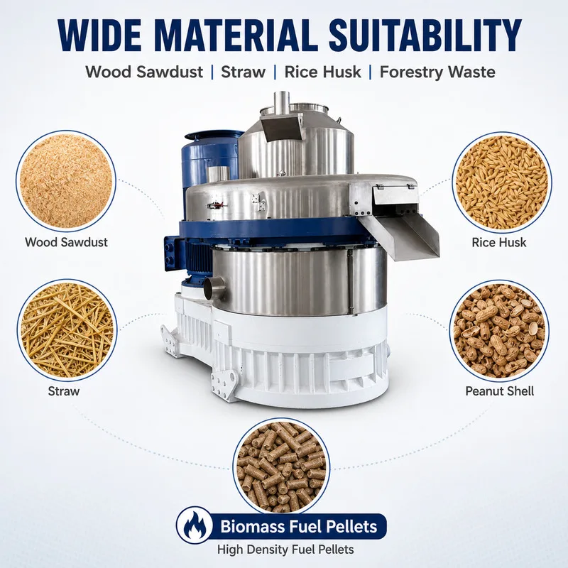 450 Type Biomass Wood Pellet Making Machine, Output 0.8-1 Ton/Hour, Power 30Kw, For Sale