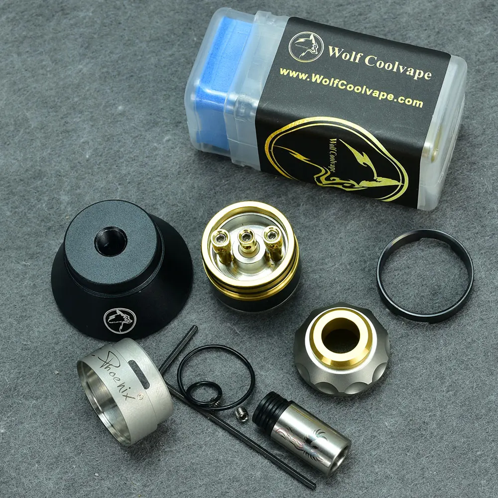 

WOLFCOOL VAPE Resurrection RDA 316SS E-Phoenix Dripping Atomizer with BF Pin for DIY Rebuildable Vape Mods