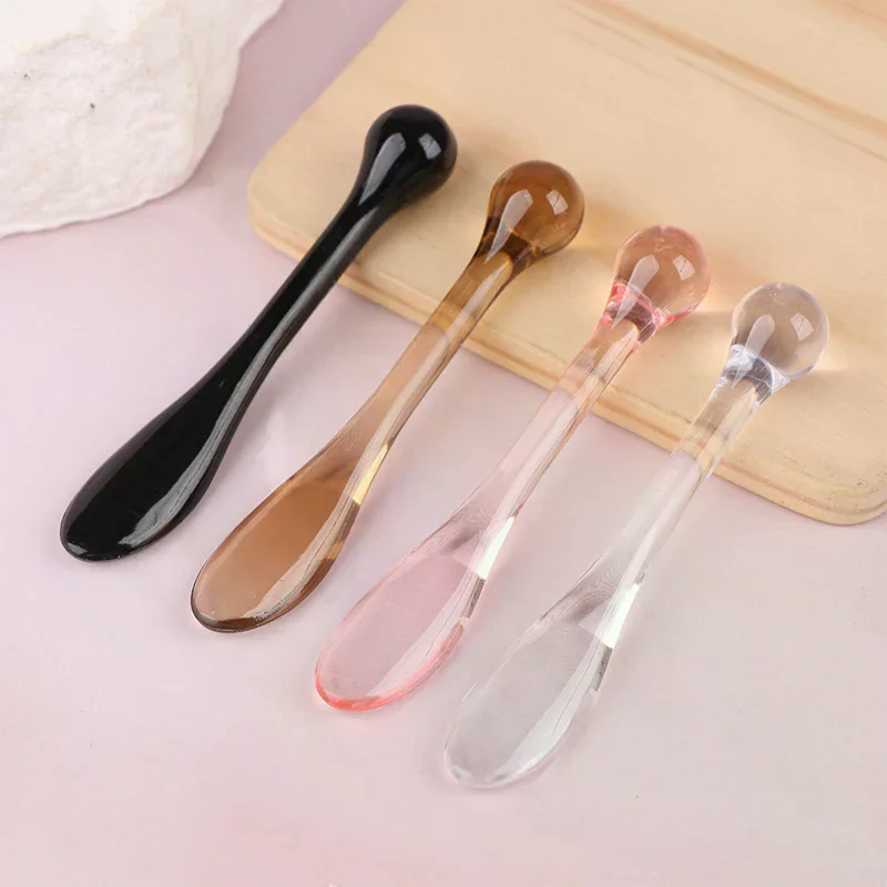 

1/3pcs Face Cream Mask Mud Mixing Spoon Acrylic Cosmetic Spatulas Scoop With Box Beauty Tools Absorb Roller Facial Applicator