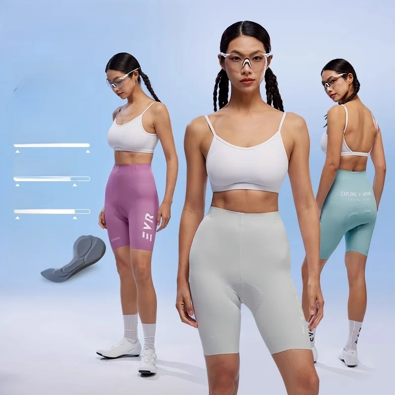 

EVR High-Waist Women's Cycling orts One-Piece Breathable Moisture-ng Road Bicycle DISCOVER Profional Cycling Wear