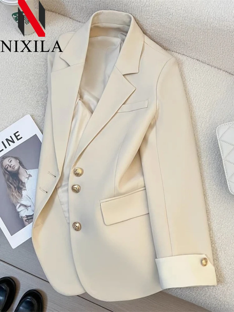 New in Spring Autumn Elegant Blazer Women Korean Fashion Women's Jacket Vintage Luxury Female Coats Splice Office Lady Clothes