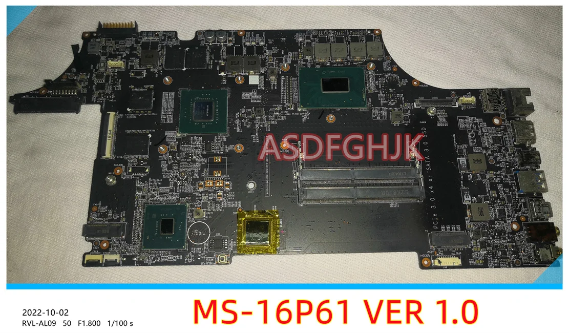 Original MS-16P61 For MSI MS-16P6 MS-17C6 GL63 GP63 GP73 GE73 GE63 Laptop Motherboard with I7-8750H AND GTX1050MTI  TESE OK