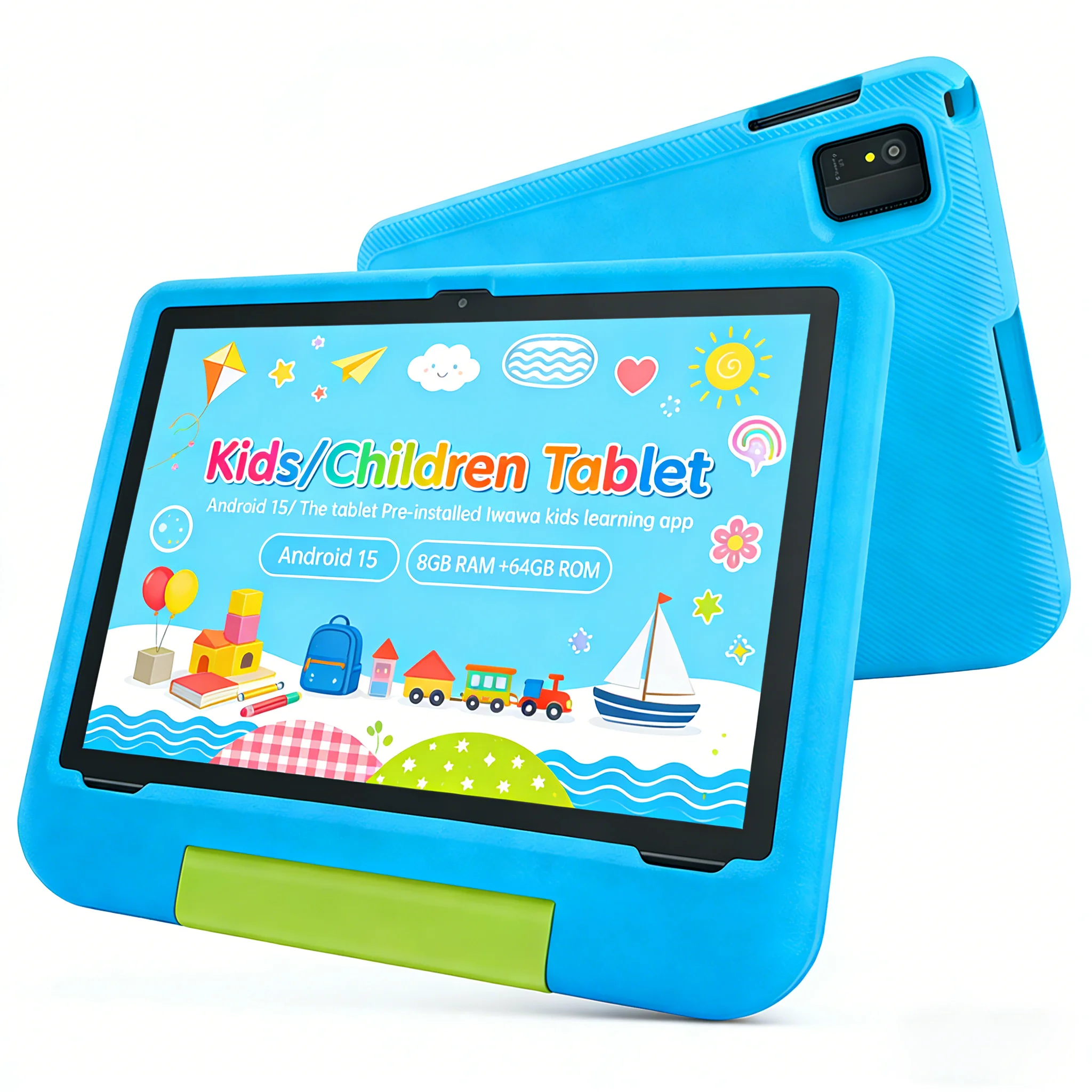 ANRY 10.1 Inch Tablet Android 15 Octa Core 8GB(3GB+5GB Expand) RAM 64GB ROM 5000mAh Kids Learning Tablet With Iwawa Software