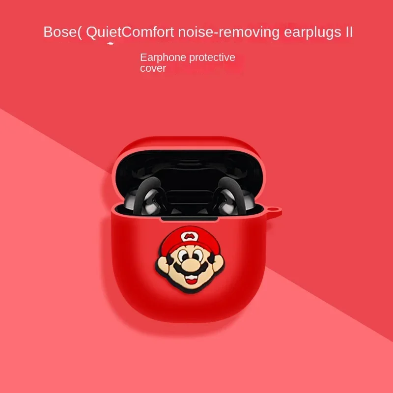 Super Mario Cartoon Earphone Case for Bose QuietComfort Earbuds 2 Inclusive Anime Soft Protective Shell Wireless Earphones Cover