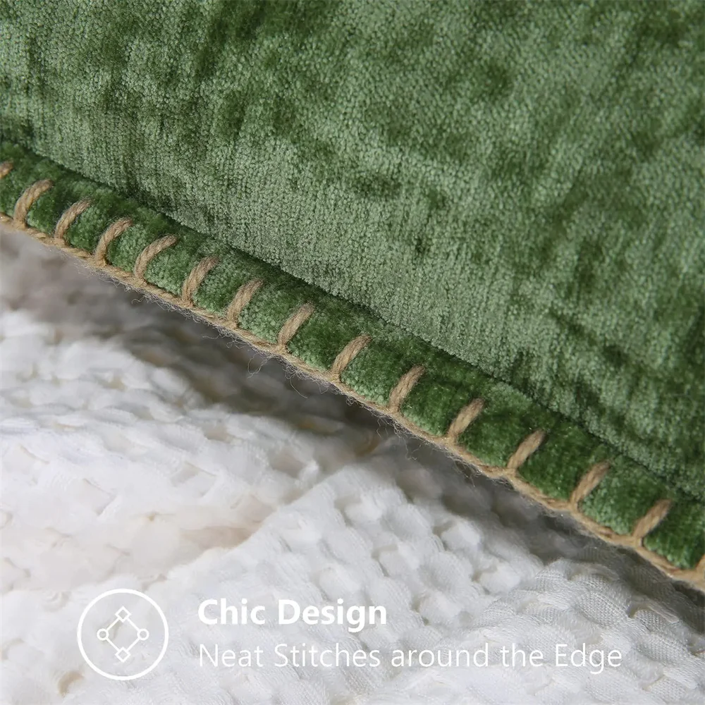 Olanly Luxus Chenille Kissen bezug 45x45 hochwertige Kissen bezug braun Kissen bezug für Sofa Wohnzimmer Bett Wohnkultur