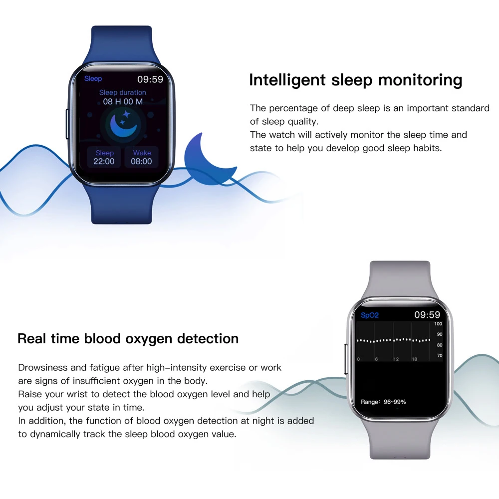 Смарт-часы с функцией напоминания о звонках и пульсе, 1,69 дюйма