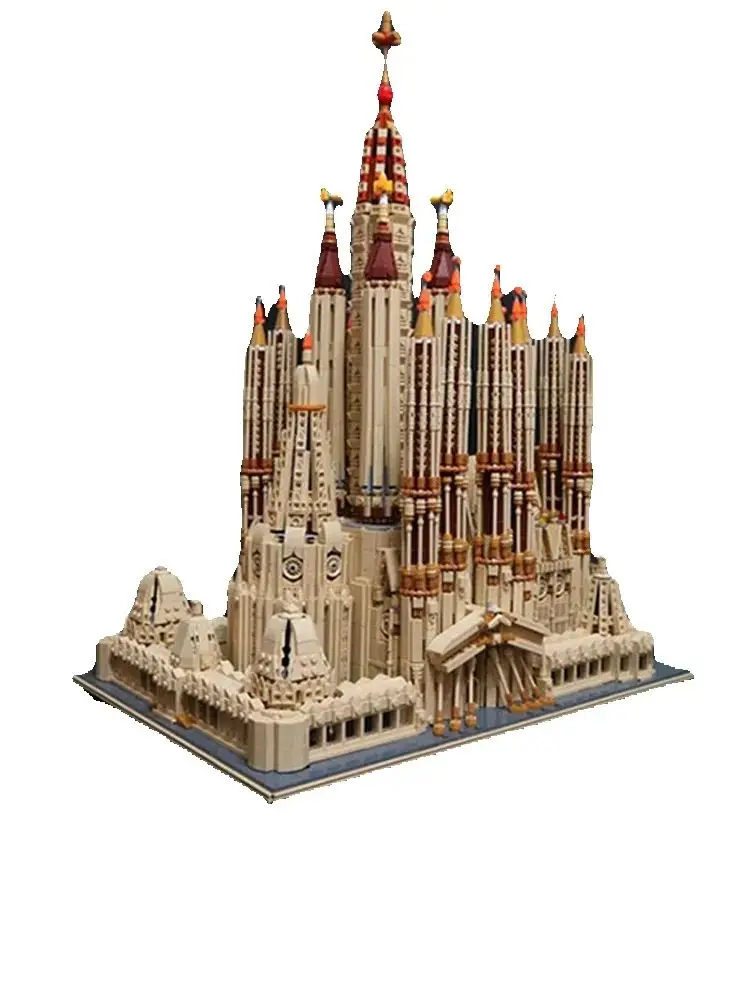 10328PCS Barcelona Sagrada Familia Katholieke Kerk Middeleeuwse Gebouwen Blokken Architectuur Assemblage Model Kit DIY Speelgoed Volwassenen Gift - afbeelding 2