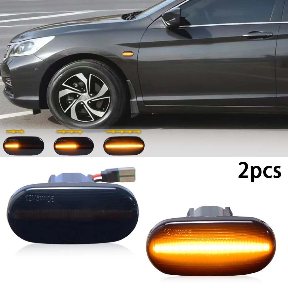 For Honda RSX Integra DC5 Type R Odyssey Fit Jazz Civic EP3 City CR-V Accord Side Marker Dynamic Led Turn Signal Light 2PC